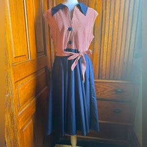 Maggie Tang Vintage-Style Sleeveless Dress Size L/LL Pinup Rockabilly
